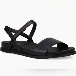 NWOT Eileen Fisher Black Leather Sandals Size 7